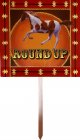 Western Horse "Round Up" Yard Sign