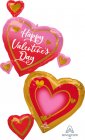 Happy Valentine's Day Pink, Gold, & Red
