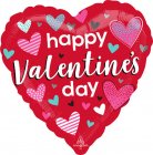 Patterned Hearts Valentine
